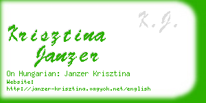 krisztina janzer business card